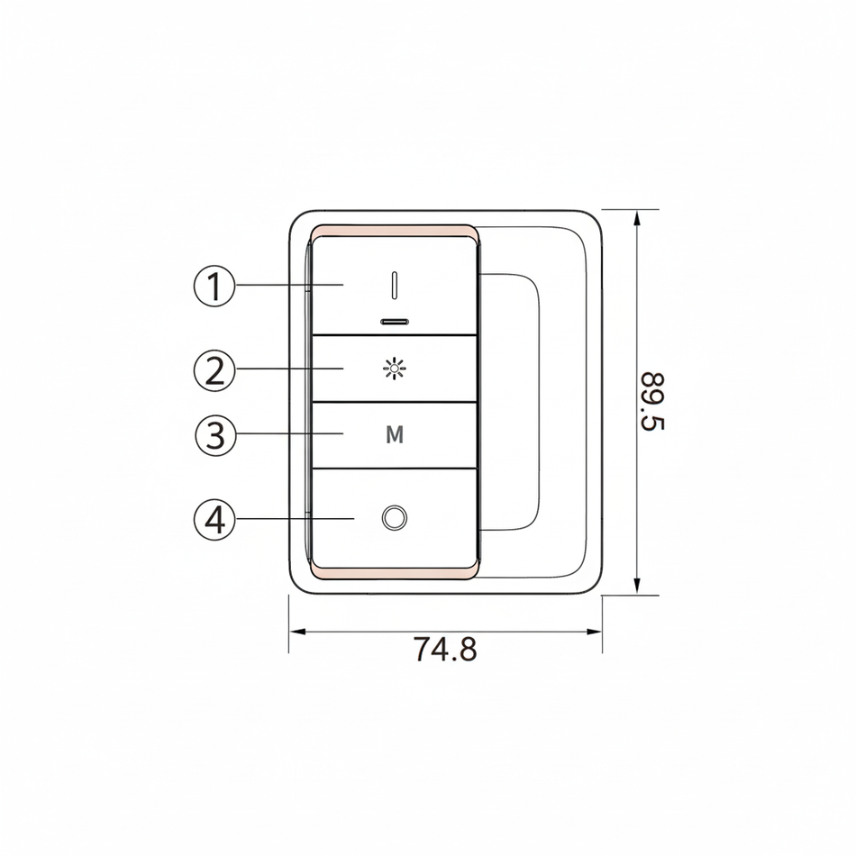 DE-CCT-07 CCT LED Wall Lighting Controller Kit with Remote Control for DE-CCT-07 Recessed Wall Lighting System