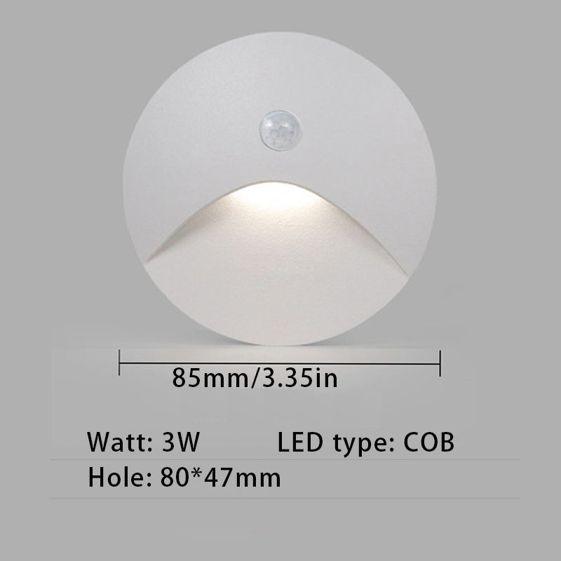 recessed step light dimension