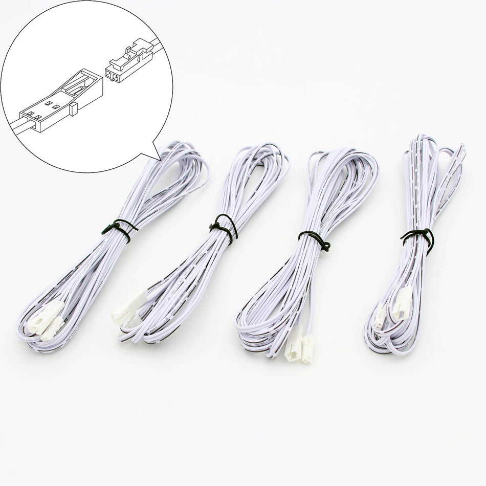 KOMIGAN 4-Pack 2-Pin DuPont Extension Cable (Male & Female Connectors) – 5m / 16.4ft for LED Stair & Strip Lights
