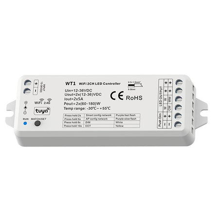 WT1 WIFI 2CH LED Controller